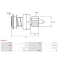 Pignon / lanceur démarreur pour BOSCH 0001317023