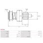 Pignon / lanceur démarreur pour BOSCH 9000083028, 9000083031, 9000083036, 9000083045