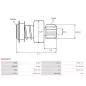 Pignon / lanceur démarreur pour BOSCH 0001354097, 0001354098, 0001354099