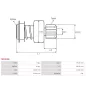 Pignon / lanceur démarreur pour BOSCH 0001218023, 0001218125, 0001218126, 0001218158