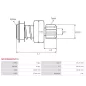 Pignon / lanceur démarreur pour BOSCH 0001218817, 0001218818, 9000331421, 9000331424