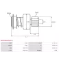 Pignon / lanceur démarreur pour BOSCH 0001218116, 0001218117, 0001218716