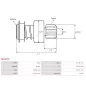 Pignon / lanceur démarreur pour BOSCH 0001124012, 0001124018, 0001124019