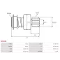 Pignon / lanceur démarreur pour BOSCH 0001112018