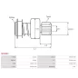 Pignon / lanceur démarreur pour BOSCH 0001109026