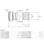 Pignon / lanceur démarreur pour BOSCH 0001230021, 0001230022, 0001230025