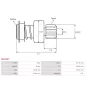 Pignon / lanceur démarreur pour BOSCH 0001121001, 0001121002, 0001121003, 0001121030