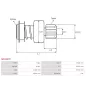 Pignon / lanceur démarreur pour BOSCH 0001121030, 0001121031, 0001121032