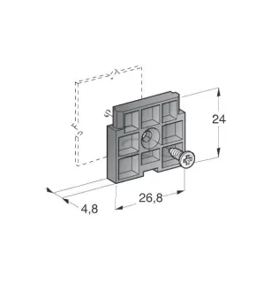 Screw-on support for universal fuse holders