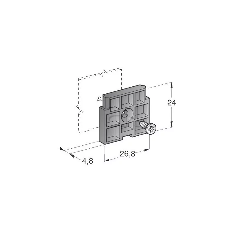 Screw-on support for universal fuse holders Screw-on support for universal fuse holders