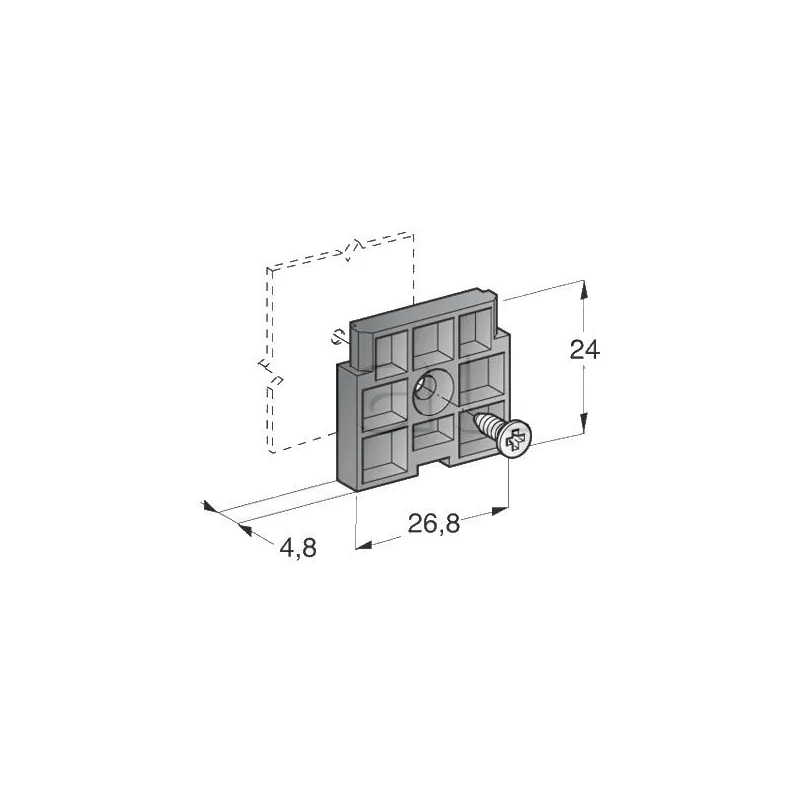 Soporte atornillable para portafusibles universales Soporte atornillable para portafusibles universales