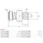 Pignon / lanceur démarreur pour BOSCH 0001106405, 0001106406, 0001107429