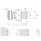 Pignon / lanceur démarreur pour BOSCH 0001109205, 0001109304, 0001109305