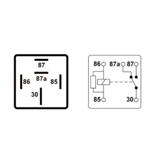 Mini relay 24V 20A with resistor