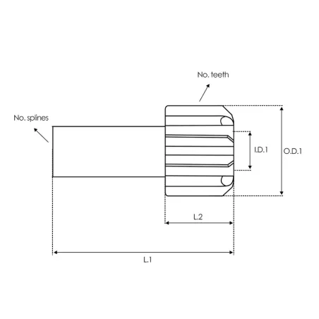 Pignon / lanceur démarreur pour BOSCH 0001411019, 0001415023, 0001416029