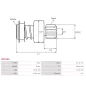 Pignon / lanceur démarreur pour BOSCH 0001218173