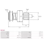 Pignon / lanceur démarreur pour BOSCH 0001208172, 0001208219, 0001208220