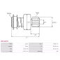 Pignon / lanceur démarreur pour BOSCH 0001230002