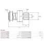 Pignon / lanceur démarreur pour BOSCH 0001314033, 0001314034, 0001314035, 0001314036