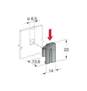 Clip-on support for MINI, MEGA fuse holders and power connectors