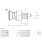 Pignon / lanceur démarreur pour BOSCH 0001218144, 0001218171, 0001218771