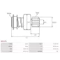 Pignon / lanceur démarreur pour BOSCH 0001371018, 0001371020