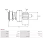 Pignon / lanceur démarreur pour BOSCH 0001125519, 0001125521, 0001125609