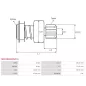 Pignon / lanceur démarreur pour BOSCH 0001107459, 0001107461, 0001108403