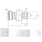 Pignon / lanceur démarreur pour BOSCH 0001260001, 0001260004