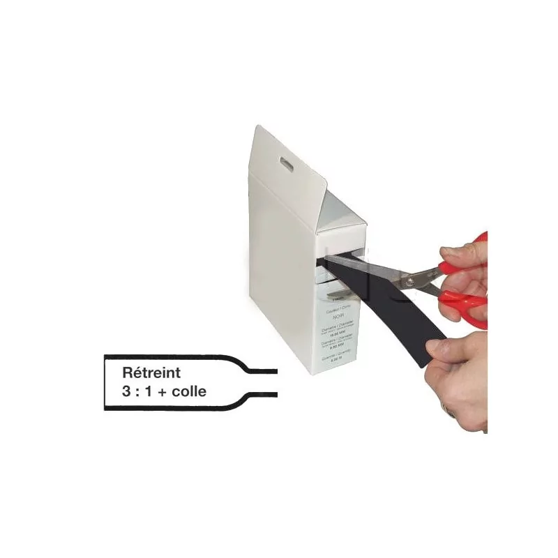 Heat shrink tubing 3:1 6/2mm Black + inner glue Heat shrink tubing 3:1 6/2mm Black + inner glue