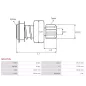 Pignon / lanceur démarreur pour BOSCH 0001362048, 0001362049, 0001362067, 0001362084