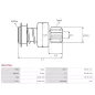 Pignon / lanceur démarreur pour BOSCH 0001218152, 0001218168, 0001218768