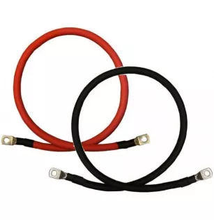 Custom 50mm2 battery cable with terminals (red or black)