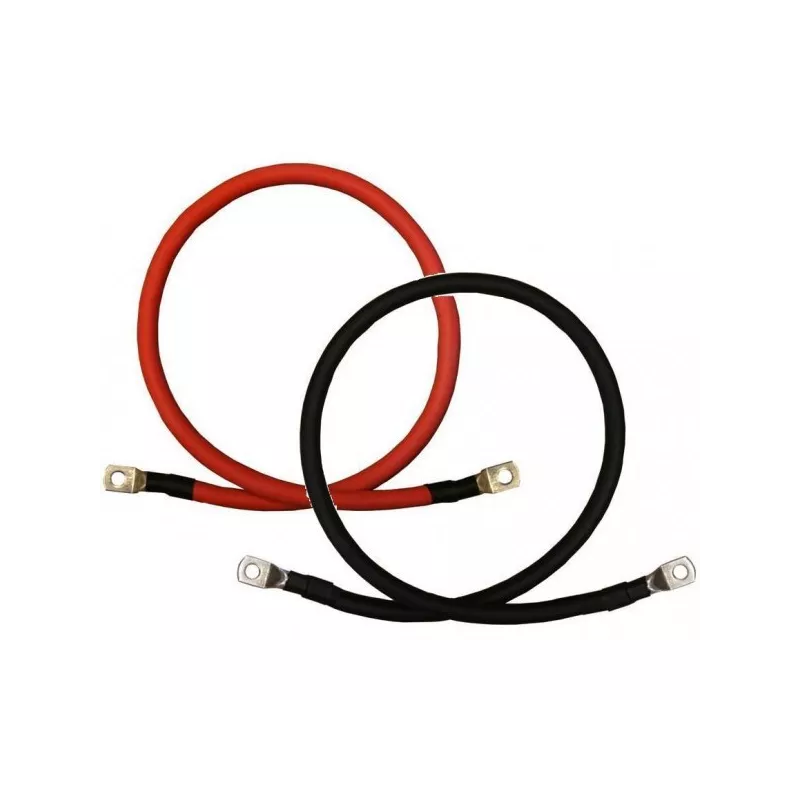 Câble batterie 50mm2 sur Mesure avec cosses (rouge ou noir)