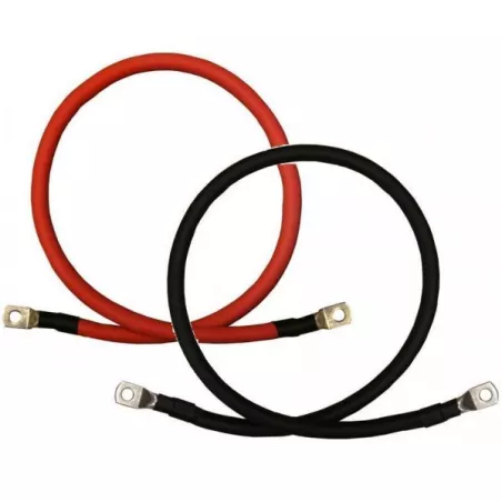 Cable de batería personalizado de 50 mm2 con terminales (rojo o negro)