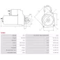 Démarreur 24V 4.00KW 10 dents IVECO 2995986, 48922338, 4892338, 4892388 500059586, 5801577135