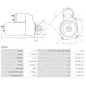 Démarreur 12V 3.00kW 9 dents Remplace AS-PL S0116 UD16588S, BOSCH 0001359021 0001359102 0001367014