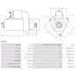 Démarreur 12V 1.10kW 10 dents AS-PL S0131, BOSCH 0001107005, 0001107006, 0001108096, 0001108097