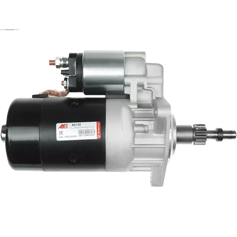 Démarreur 12V 2.20kW 10 dents AS-PL S0142, BOSCH 0001218116, 0001218117, 0986016340, CARGO 112052