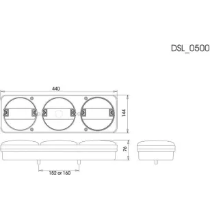 Luz trasera LED combinada - 12/24 Voltios - DSL-0500