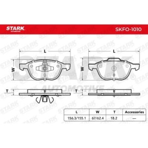 Plaquettes de frein FORD 101590339, 1797211, 1223682