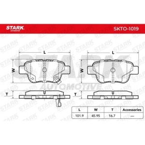 Plaquettes de frein TOYOTA 0446558010, 0446605010, 0446605020