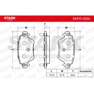 Plaquettes de frein FORD 1121892, 1121895, 1126719
