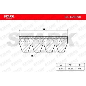 Correia poli-V BMW 128059, 24100557, 7743660