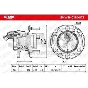 Kit de rolamento de roda FORD 1115019, 1124904, 1146689