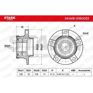 Kit de rolamento de roda CITROËN 374882, 374886, 374887