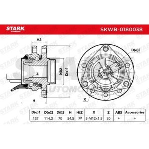 Kit de rolamento de roda CADILLAC 93186387, 51748680, 1603294