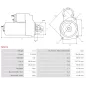 Démarreur 12V 3.10kW 9 dents AS-PL S0174, BOSCH 0001369014, 0001369024, 0986016550, CARGO 112555