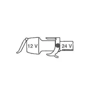Voltage reducing adapter 24Volts /12 Volts
