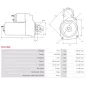 Démarreur 24V 4.00kW 10 dents BOSCH 0001231017, 0001231045, 0001263001, 0001263002, 0986021190